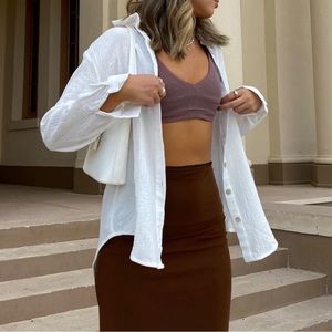 Linen Button Down